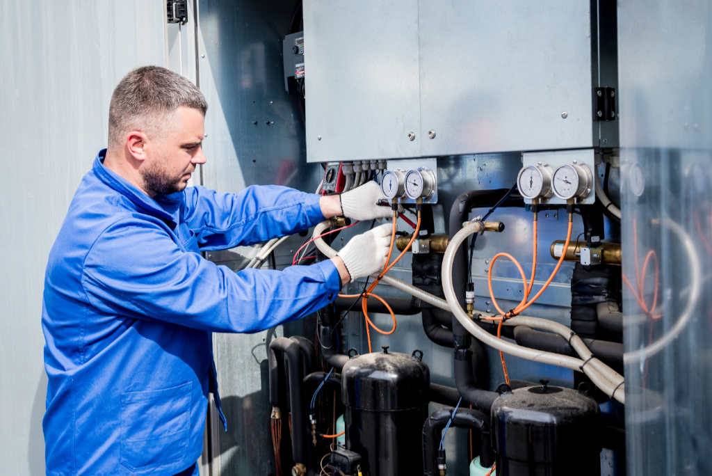 Resistance test of temperature sensors in the cooling supply section of the ventilation unit Image of a resistance test being performed on temperature sensors, featuring Comfort Conditioning and highlighting the importance of accurate sensor testing in HVAC systems.