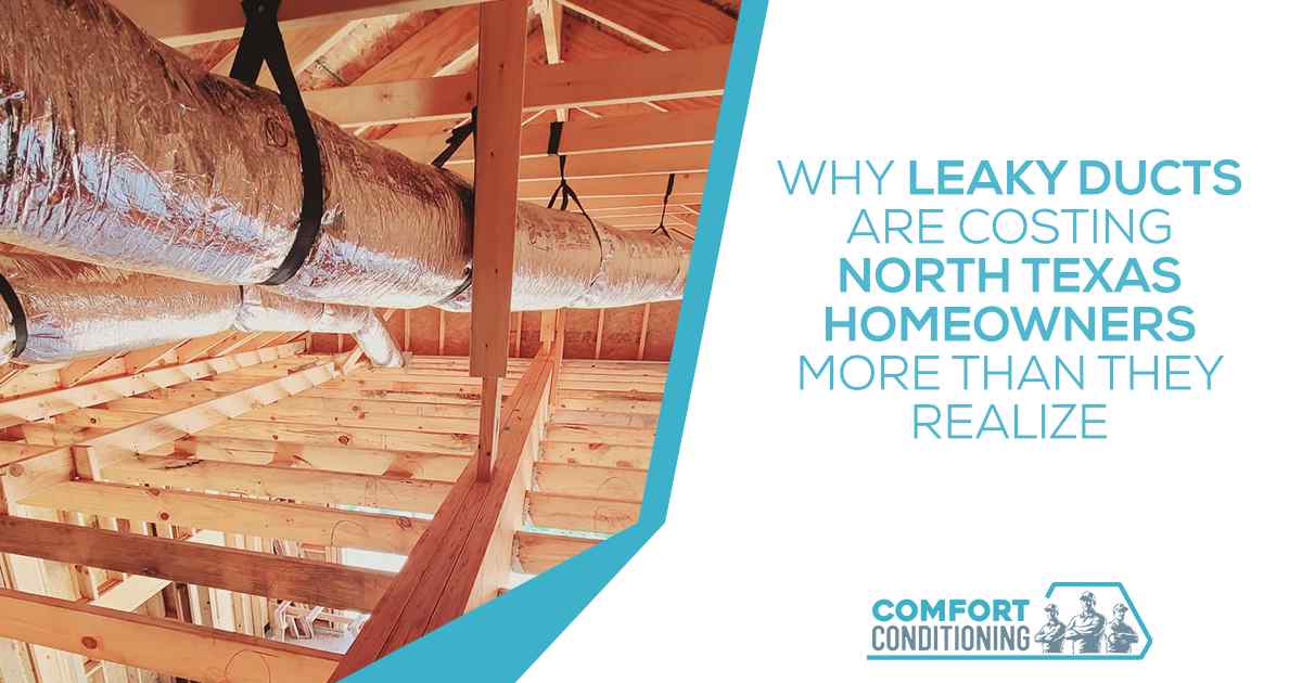 Technician repairing insulated ductwork in an attic that may help reduce conditioned air loss and improve system efficiency.